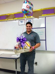 Gary was awarded Teacher of the Year in Alamo, Texas