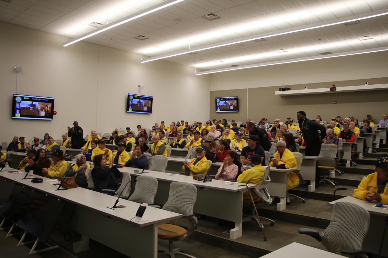 Honor Flight Reunion Photo at Burrell College