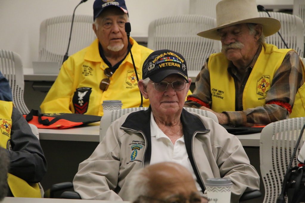 Veteran at the Honor Flight Reunion Photo at Burrell College